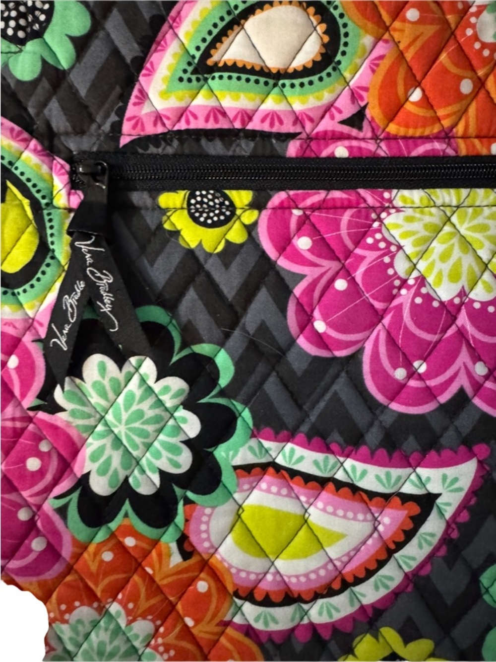 Vera Bradley Triple Zip Hipster Crossbody Bag In Ziggy Zinnia NWOT - Picture 10 of 12